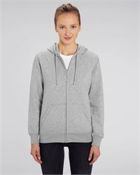 FELPA UNISEX CON CAPPUCCIO E ZIP NON GARZATA